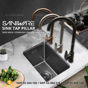 "SANIWARE PREMIER" SINK TAP PILLAR SWP-SS-304-106 [S/STEEL] / SWP-GB-304-116 [GUN BLACK] / SWP-RG-304-126 [ROSE GOLD]