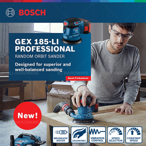 "BOSCH"  SANDER ORBITAL SOLO BATT. GEX 185-LI (06013A5080) 轨道砂光机 < 6 MONTHS WARRANTY>   (BSH010)