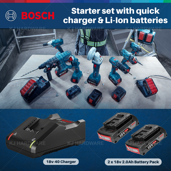 Bosch Home and Garden 1600A020RW Bosch Battery and Charger Starter Set –  zertor