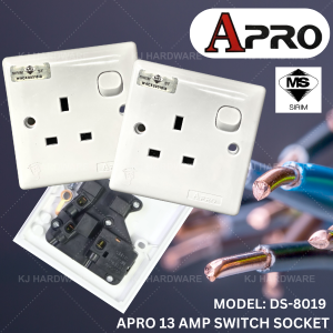 "A-PRO"  SWITCH SOCKET 13 Amp DS-8019  暗线插座