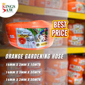 "KINGSJAW"  HOSE PVC GARDEN ORANGE  (5/8") GPI 1600 10M / 30M (SUPER FANCY)金黄水喉   (KJS693)