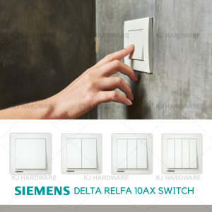 "SIEMENS"  SWITCH 10AX 4 GANG 1 WAY (SIRIM)四连开关   (KJE023)
