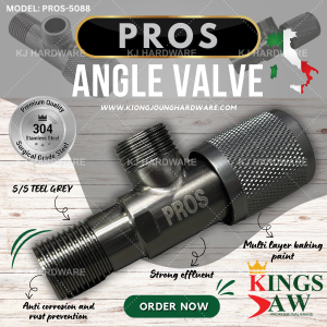 "PROS" ANGLE VALVE S/STEEL GREY (PROS-5088)