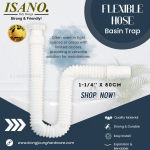 "ISANO" SINK TAP WASTE FLEX OUTLET HOSE PVC (1-1/4'' AND 1-1/2'')