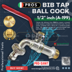 "PROS" BIB TAP BALL COCK 1/2'' (A-199)