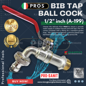 "PROS" BIB TAP BALL COCK 1/2'' (A-199)