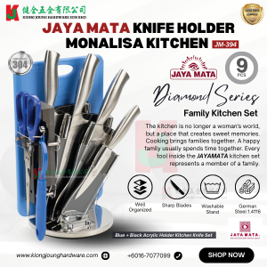 ''JAYAMATA''  JM-394  DIAMOND KITCHEN SET  (9pcs/set)