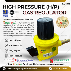 ''KINGSJAW''  KJ-181 GAS REGULATOR HIGH PRESSURE (H/P)