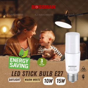 "BOSSMAN"  BULB SCREW LED STICK E27 10W 6500K BLS-10D螺丝纹电灯泡 (SIRIM)