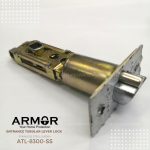''ARMOR'' ENTRANCE LOCKSET MORTISE LEVER ATL-8300-SS有柄大门锁 - 白钢