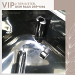 "VIP"  DISH RACK S/STEEL 2-TIER DRP-9082  2层白钢碗架