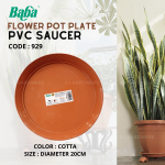 "BABA"  FLOWER POT PLATE PVC SAUCER 929 (COTTA)胶花盆盘