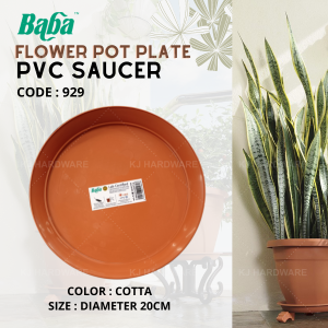 "BABA"  FLOWER POT PLATE PVC SAUCER 929 (COTTA)胶花盆盘