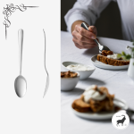"SABLE"  SPOON S/STEEL 12PCS/SET SA-T01-S-C219白钢汤匙/叉子