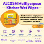 ''ALCOSM'' KITCHEN CLEANING WIPES [40/SHEETS] MP-003厨房去污湿纸巾
