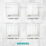 "SIEMENS"  SWITCH 10AX 2 GANG 1 WAY (SIRIM)二连开关