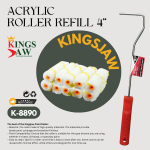 "KINGSJAW" PAINT ROLLER REFILL 4'' YELLOW/WHITE K-8890 (10PCS)