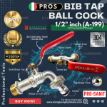 "PROS" BIB TAP BALL COCK 1/2'' (A-199)