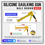 SILICONE GAULKING GUN HALF ROUND 1612/2 (YELLOW)  9-1/2"