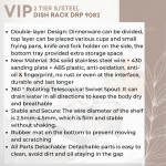 "VIP"  DISH RACK S/STEEL 2-TIER DRP-9082  2层白钢碗架