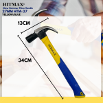 "HITMAX"  CLAW HAMMER FIBRE HANDLE  27 mm HTM-27 YELLOW/BLUE羊角锤纤维柄 - 黄/蓝