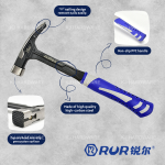 "RUR"  CLAW HAMMER FIBRE HANDLE W/MAGNETIC HEAD  27mm(16oz)  R7013羊角锤纤维柄(带磁头)