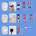 "ADAPTOR"  TRAVEL MULTI ADAPTOR WITH NEON 13AMP 3388万能插头