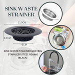 SINK WASTE STRAINER GRATING S/STEEL HD1016 (11.5CM)