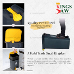 "KINGSJAW" PP PEDAL STEP DUSTBIN (BLACK/YELLOW)