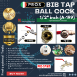 "PROS" BIB TAP BALL COCK 1/2'' (A-199)