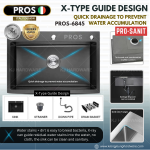 "PROS" SINK BLACK COATED S/STEEL SINGLE BOWL WITH ACCESORIES PROS-6845