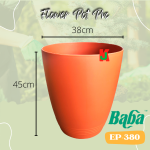 "BABA"  FLOWER POT PVC  EP-380 (ZEN GREY / COTTA / WHITE / BRONZE)胶花盆