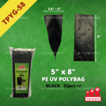 "TOP POINT''  PE UV POLYBAG PLANT BAG 5'' x 8'' / 6" x 9" / 8" x 10" 黑种植胶袋