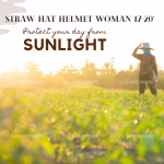 STRAW HAT HELMET WOMAN 17-20"  草帽女