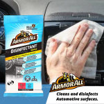 ''ARMOR ALL'' CAR DISINFECTANT CLEANER FLOW WIPES 20PCS/PKT汽车清洁杀菌擦拭纸