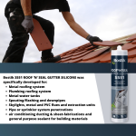 "BOSTIK" ROOFING & SEAL GUTTER SILICONE S551 WHITE 260ml屋瓦封密胶
