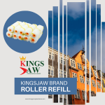 "KINGSJAW" PAINT ROLLER REFILL 4'' YELLOW/WHITE K-8890 (10PCS)