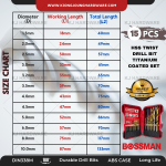 "BOSSMAN" HSS DRILL BITS 15PCS/SET (BD42-15)