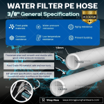 "CRST" R O WATER FILTER HOSE PE 100MTR (1/4'' & 3/8'')