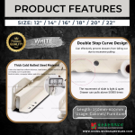 DRAWER SLIDE (WHITE) WITH VARIOUS OF SIZE