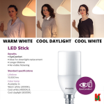 "PHILIPS"  BULB LED STICK E14 5.5W 3000K 1PF/12