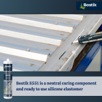 "BOSTIK" ROOFING & SEAL GUTTER SILICONE S551 WHITE 260ml屋瓦封密胶