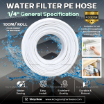 "CRST" R O WATER FILTER HOSE PE 100MTR (1/4'' & 3/8'')