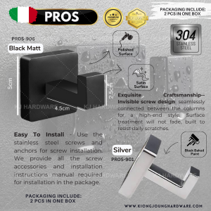 "PROS" CLOTH HANGER HOOK STAINLESS STEEL (2PC PER BOX)