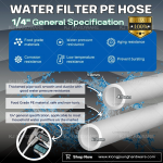 "CRST" R O WATER FILTER HOSE PE 100MTR (1/4'' & 3/8'')