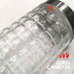 ''TOP POINT'' CONTAINER ROUND GLASS CANISTER TP-G06-8310J13 / TP-G06-8310J18 玻璃圆罐 1300ML/ 1800ML