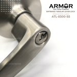 ''ARMOR'' ENTRANCE LOCKSET MORTISE LEVER ATL-8300-SS有柄大门锁 - 白钢