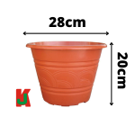 "BABA"  FLOWER POT PVC  (280mm)  TN-3470-A (COTTA)胶花盆
