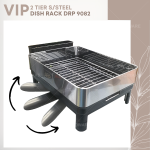 "VIP"  DISH RACK S/STEEL 2-TIER DRP-9082  2层白钢碗架
