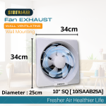 ''SIBERAIR'' FAN EXHAUST WALL VENTILATING 8'' SQ [8/SAAB20A]， 10" SQ[10/SAAB25A]  , 12" SQ[12/SAAB30A] 抽风机